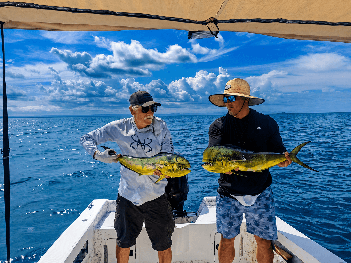 Two friends with their mahi